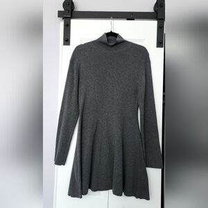 H&M Charcoal Gray Turtleneck Sweater Dress